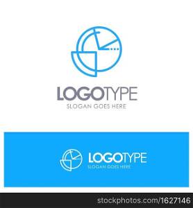 Analysis, Chart, Data, Diagram, Monitoring Blue outLine Logo with place for tagline