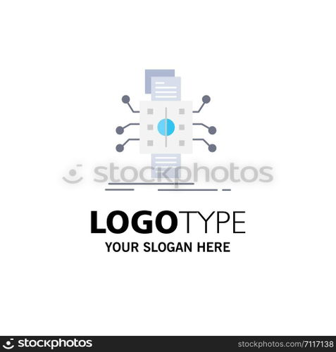 Analysis, data, datum, processing, reporting Flat Color Icon Vector