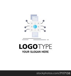 Analysis, data, datum, processing, reporting Flat Color Icon Vector