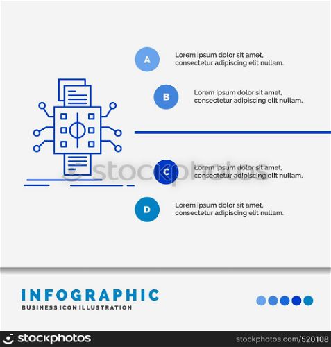 Analysis, data, datum, processing, reporting Infographics Template for Website and Presentation. Line Blue icon infographic style vector illustration. Vector EPS10 Abstract Template background