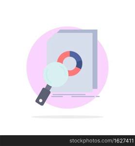 Analysis, data, financial, market, research Flat Color Icon Vector