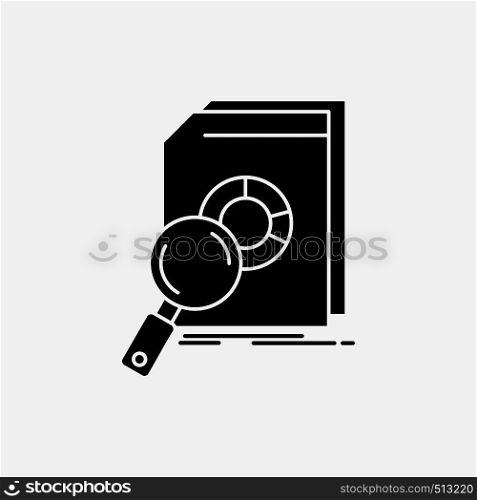 Analysis, data, financial, market, research Glyph Icon. Vector isolated illustration. Vector EPS10 Abstract Template background
