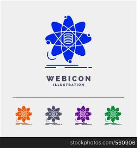 Analysis, data, information, research, science 5 Color Glyph Web Icon Template isolated on white. Vector illustration. Vector EPS10 Abstract Template background