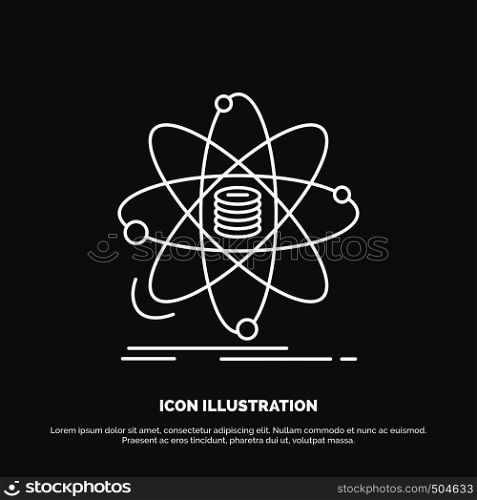Analysis, data, information, research, science Icon. Line vector symbol for UI and UX, website or mobile application. Vector EPS10 Abstract Template background