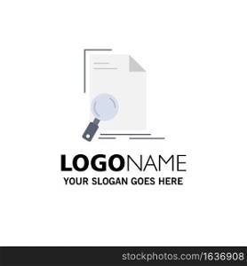 Analysis, document, file, find, page Flat Color Icon Vector