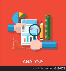 Analysis of actions infographic. Analytics and analysis icon, analyze and business analysis, research data analysis, strategy business, plan web, idea marketing seo. Hands with graph, charts