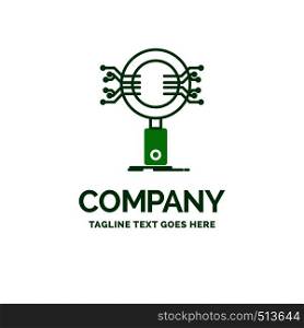 Analysis, Search, information, research, Security Flat Business Logo template. Creative Green Brand Name Design.