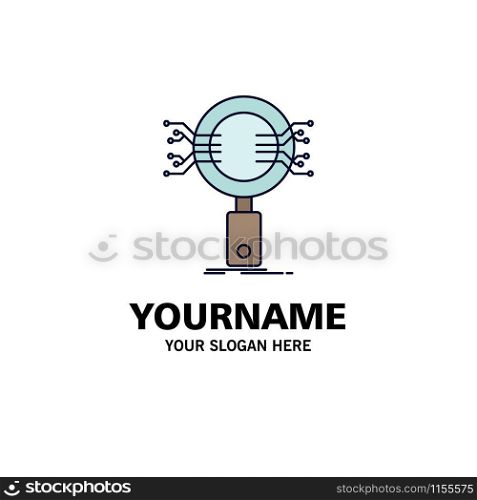 Analysis, Search, information, research, Security Flat Color Icon Vector