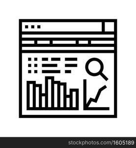 analysis system line icon vector. analysis system sign. isolated contour symbol black illustration. analysis system line icon vector illustration