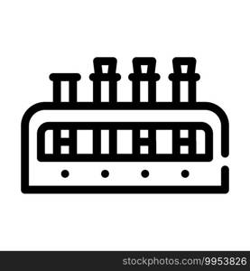 analysis tubes line icon vector. analysis tubes sign. isolated contour symbol black illustration. analysis tubes line icon vector illustration flat