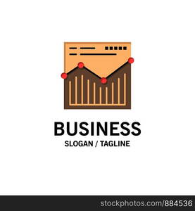 Analysis, Web, Website, Report Business Logo Template. Flat Color