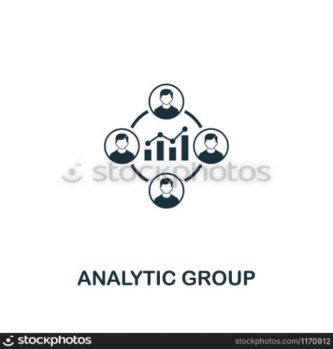 Analytic Group icon. Premium style design from business management collection. Pixel perfect analytic group icon for web design, apps, software, printing usage.. Analytic Group icon. Premium style design from business management icon collection. Pixel perfect Analytic Group icon for web design, apps, software, print usage