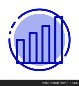 Analytic, Interface, Signal, User Blue Dotted Line Line Icon