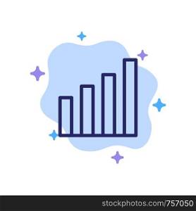 Analytic, Interface, Signal, User Blue Icon on Abstract Cloud Background