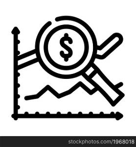 analytics business chart line icon vector. analytics business chart sign. isolated contour symbol black illustration. analytics business chart line icon vector illustration