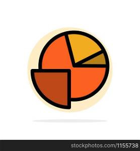 Analytics, Chart, Pie, Graph Abstract Circle Background Flat color Icon