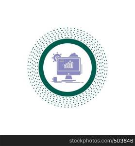 Analytics, chart, seo, web, Setting Glyph Icon. Vector isolated illustration. Vector EPS10 Abstract Template background