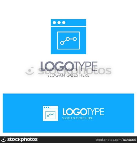 Analytics, Communication, Interface, User Blue Solid Logo with place for tagline