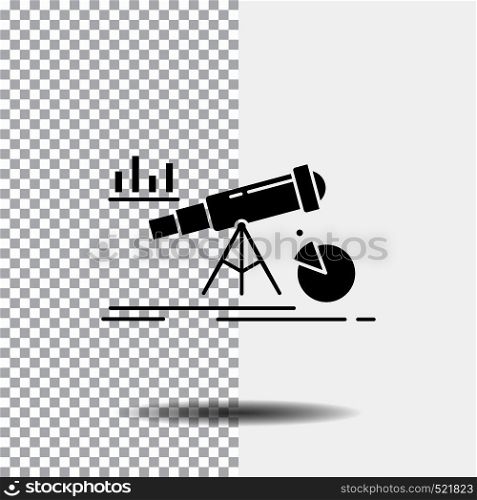 Analytics, finance, forecast, market, prediction Glyph Icon on Transparent Background. Black Icon. Vector EPS10 Abstract Template background