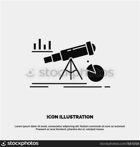 Analytics, finance, forecast, market, prediction Icon. glyph vector gray symbol for UI and UX, website or mobile application. Vector EPS10 Abstract Template background