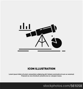 Analytics, finance, forecast, market, prediction Icon. glyph vector gray symbol for UI and UX, website or mobile application. Vector EPS10 Abstract Template background
