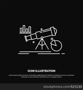 Analytics, finance, forecast, market, prediction Icon. Line vector symbol for UI and UX, website or mobile application. Vector EPS10 Abstract Template background