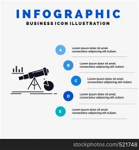 Analytics, finance, forecast, market, prediction Infographics Template for Website and Presentation. GLyph Gray icon with Blue infographic style vector illustration.. Vector EPS10 Abstract Template background