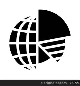 analytics globalization glyph icon vector. analytics globalization sign. isolated contour symbol black illustration. analytics globalization glyph icon vector illustration