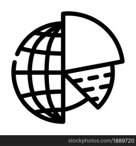 analytics globalization line icon vector. analytics globalization sign. isolated contour symbol black illustration. analytics globalization line icon vector illustration