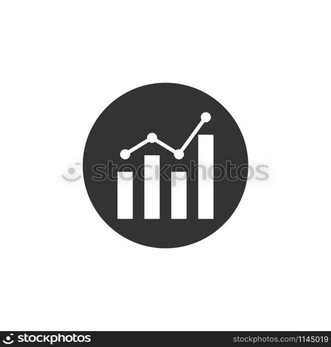 Analytics icon design template vector isolated illustration. Analytics icon design template vector isolated