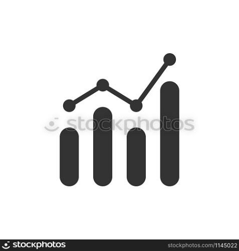 Analytics icon design template vector isolated illustration. Analytics icon design template vector isolated