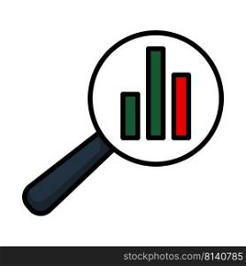 Analytics Icon. Editable Bold Outline With Color Fill Design. Vector Illustration.