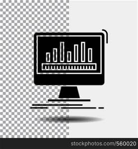 analytics, processing, dashboard, data, stats Glyph Icon on Transparent Background. Black Icon. Vector EPS10 Abstract Template background
