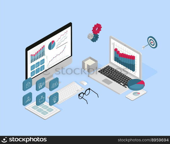 Analytics vector image
