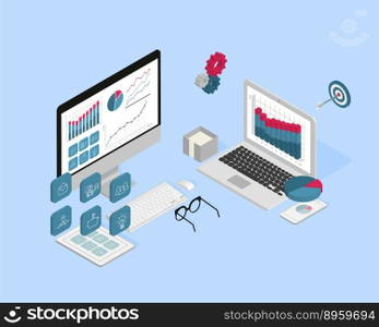 Analytics vector image