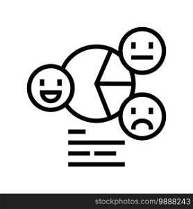 analyzing reviews line icon vector. analyzing reviews sign. isolated contour symbol black illustration. analyzing reviews line icon vector illustration