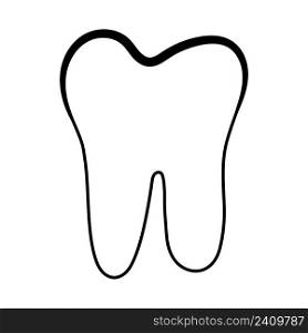 Anatomical shape dental dentin enamel pulp, vector structure teeth with logo for dental clinic