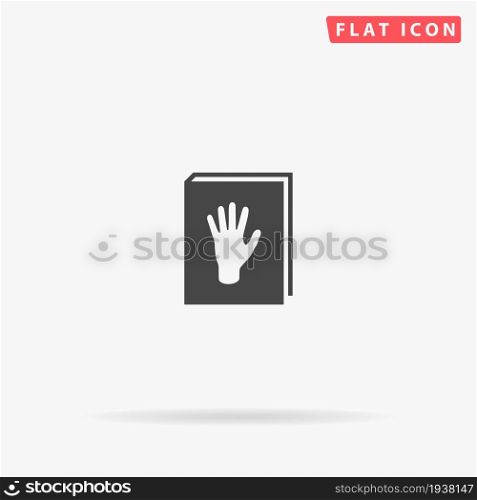 Anatomy Book flat vector icon. Glyph style sign. Simple hand drawn illustrations symbol for concept infographics, designs projects, UI and UX, website or mobile application.. Anatomy Book flat vector icon