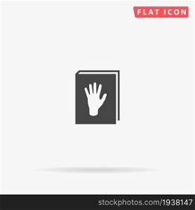 Anatomy Book flat vector icon. Glyph style sign. Simple hand drawn illustrations symbol for concept infographics, designs projects, UI and UX, website or mobile application.. Anatomy Book flat vector icon