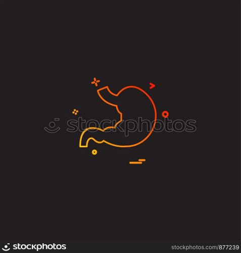 anatomy human stomach organ stomach icon vector design
