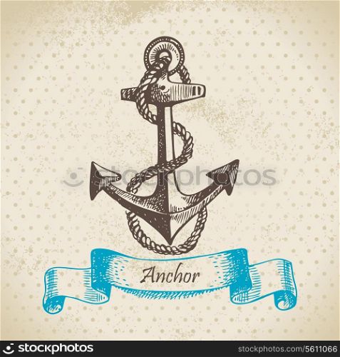 Anchor. Hand drawn illustration