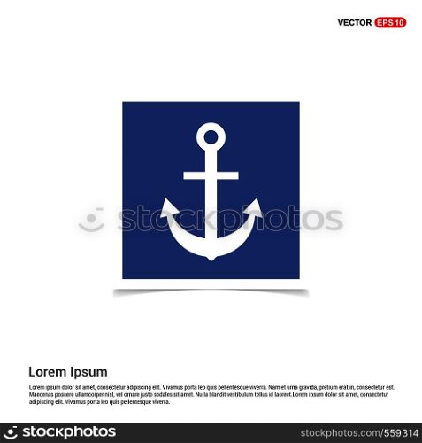 Anchor Icon - Blue photo Frame