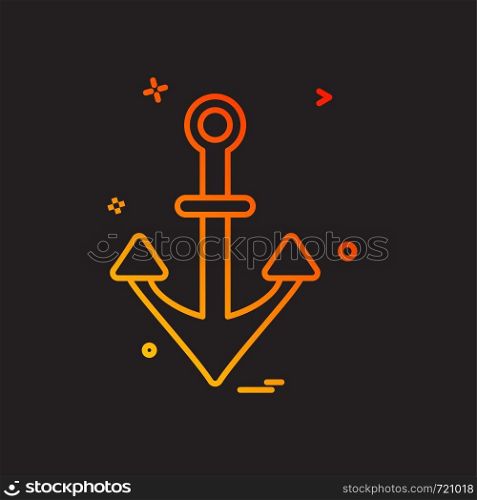Anchor icon design vector