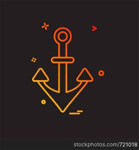 Anchor icon design vector