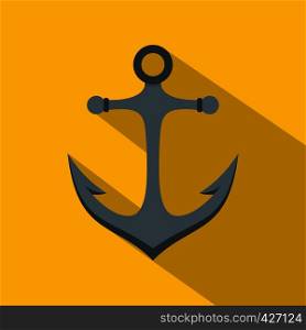 Anchor icon. Flat illustration of anchor vector icon for web. Anchor icon, flat style
