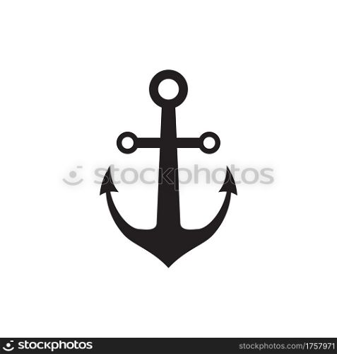 Anchor icon isolated, Anchor icon simple sign for logo on white background vector illustration