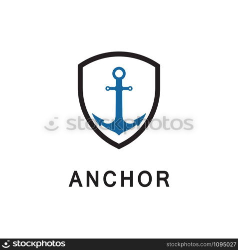 Anchor icon Logo Template vector illustration