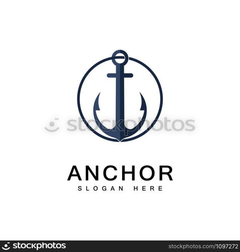 Anchor icon Logo Template vector illustration