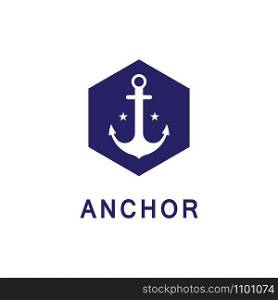 Anchor icon Logo Template vector illustration
