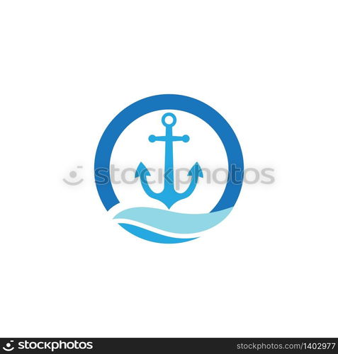 Anchor icon Logo Template vector illustration